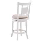 American Woodcrafters Grove White Solid Wood 360-Degree Swivel Counter Bar Stool