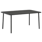 vidaXL Patio Dining Set 5 Piece, Dining Table and Slatted Chairs, Patio Furniture Set for Garden, Conversation Set, Industrial, Steel Dark Gray
