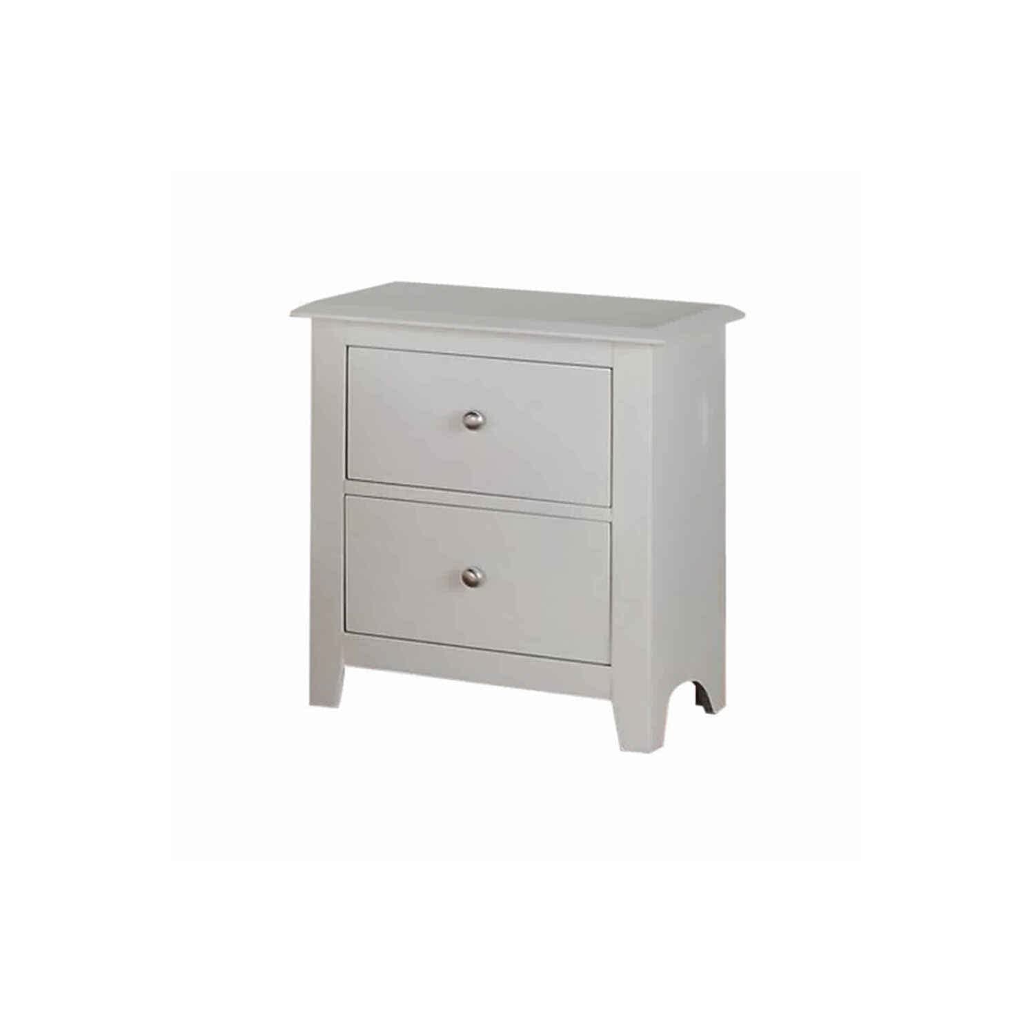Benjara Benzara Pine Wood Night Stand With Drawers, White Nightstand