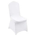 Vevor 12 Pcs Flat-Front Chair Covers Polyester Spandex Chair Cover Stretch Slipcovers, Wedding, Holiday, Banquet, Party, Celebration, Dining, White