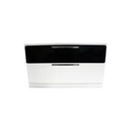 Best Master Bahamas 2-Drawer Poplar Wood Bedroom Nightstand In Black/White