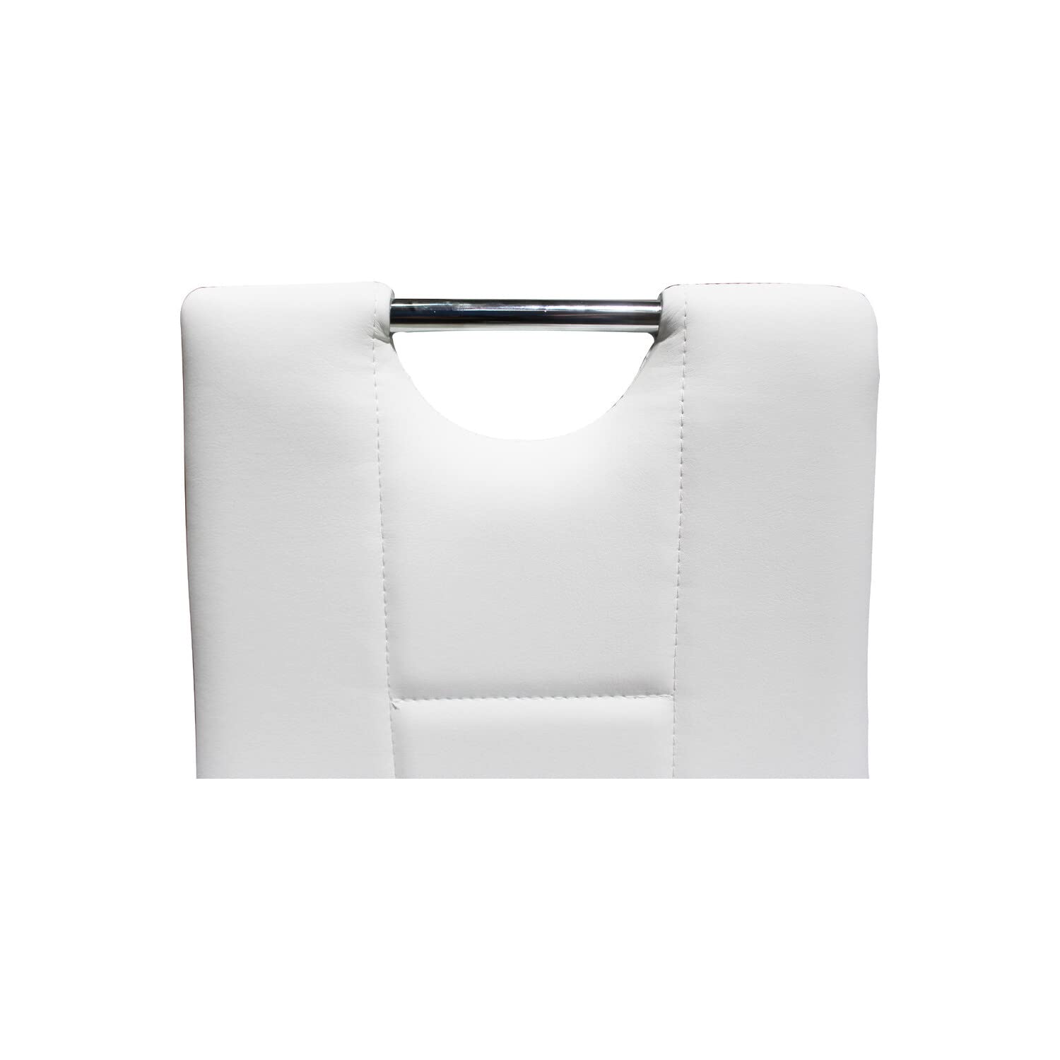 Best Master Furniture Crystal 5 Pcs Round Glass Top Dinette Set 5-Piece, White