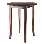 Ergode Wood Summit 3-Piece Pub Table Set | Modern Retro Style | Sturdy Wood Composite Tabletop | Adjustable Swivel Stools | Chrome Plated Finish (94381-VV)