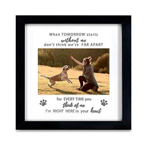Kcrasan Dog Memorial Picture Frame - Pet Memorial Picture Frame For Pet Loss Of Gift - Dog Remembrance Frame Dog Or Cat With Sym