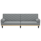 vidaXL Fabric Sleeper Sofas with Adjustable Backrest and Practical Pillows - Light Gray Sofa Bed with Sturdy Plywood Frame