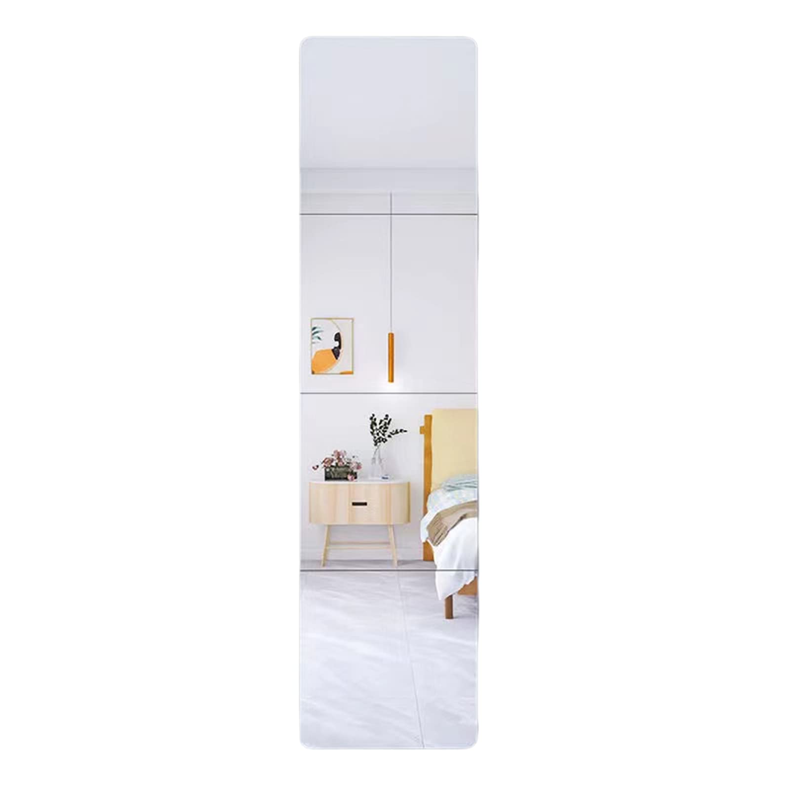 JEOYOO Wall Mirror Full Length, Cheap Mirror Acrylic, shatterproof Mirror Gym Mirrors for Home Gym, 12X12, 4 Pcs, Workout glassl