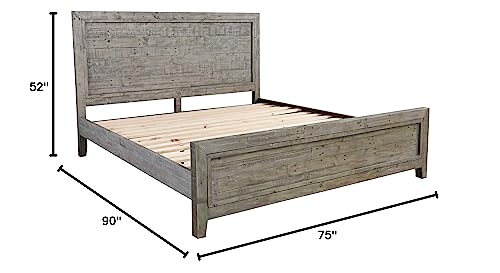 Kosas Home Ridge Platform, California King, Khaki Grey