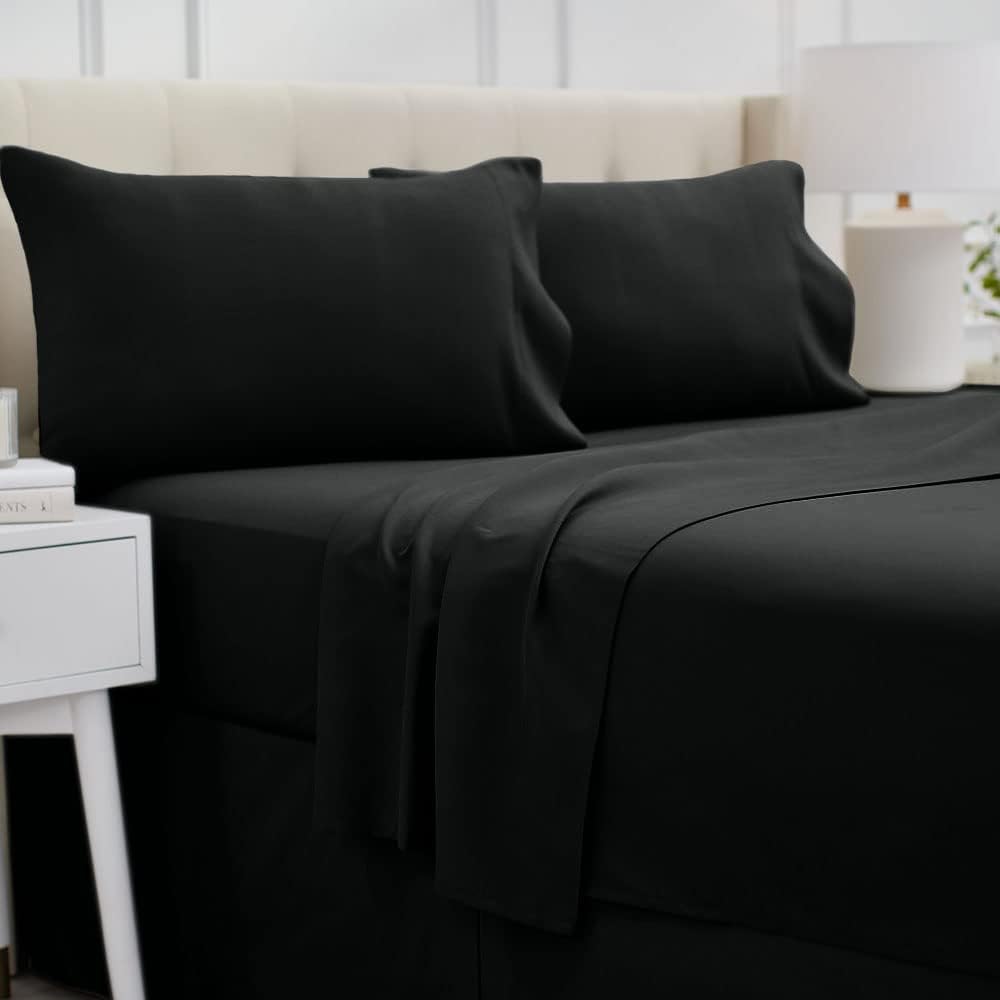 Lalaloom Full Bed Sheet Set, Soft Microfiber Hotel Luxury Bedding, Extra Deep Pocket, 4 Piece Sheets And Pillowcase Sets, Breath