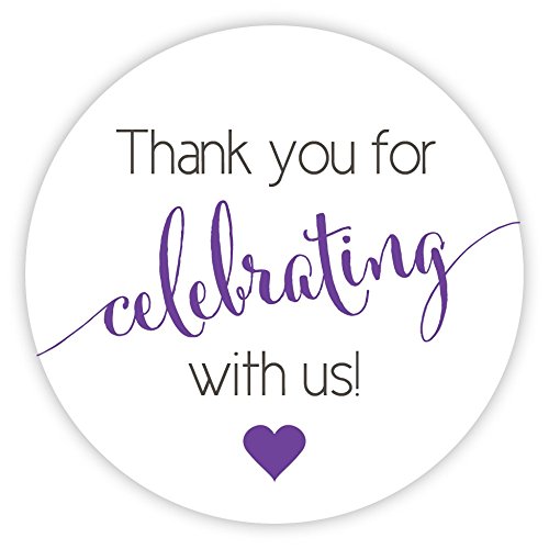 Thanks For Celebrating With Us Stickers, Wedding And Even Favor Labels (#362-Gp)