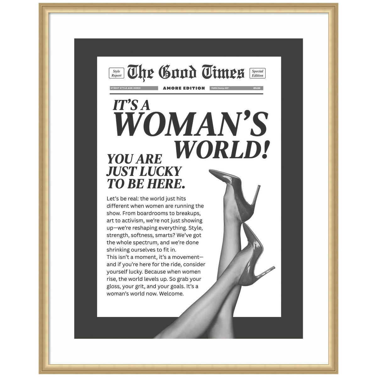Woman's World by Honey Island Studio Framed Wall Art Print