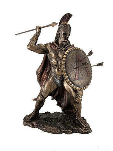 12.75 Leonidas Greek Warrior King Statue Sculpture Figurine Spartan Decor