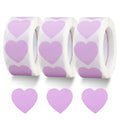Vuzvuv 1500 Labels Purple Heart Stickers 1 Inch Heart Coding Shape Paper Labels For Valentine'S Day Wedding Anniversaries Invita