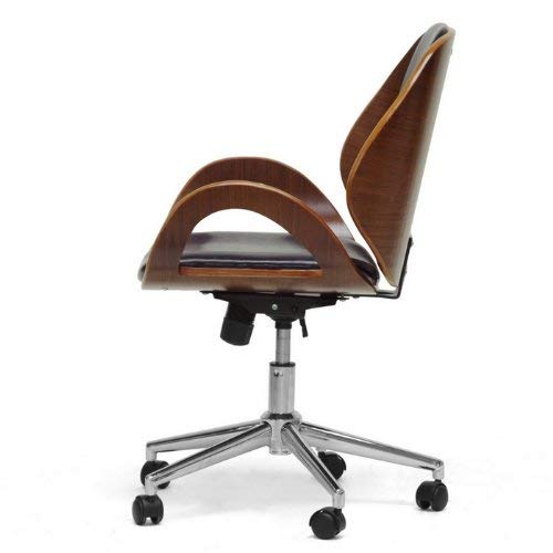 Baxton Studio Watson Modern Office Chair, Walnut/Black