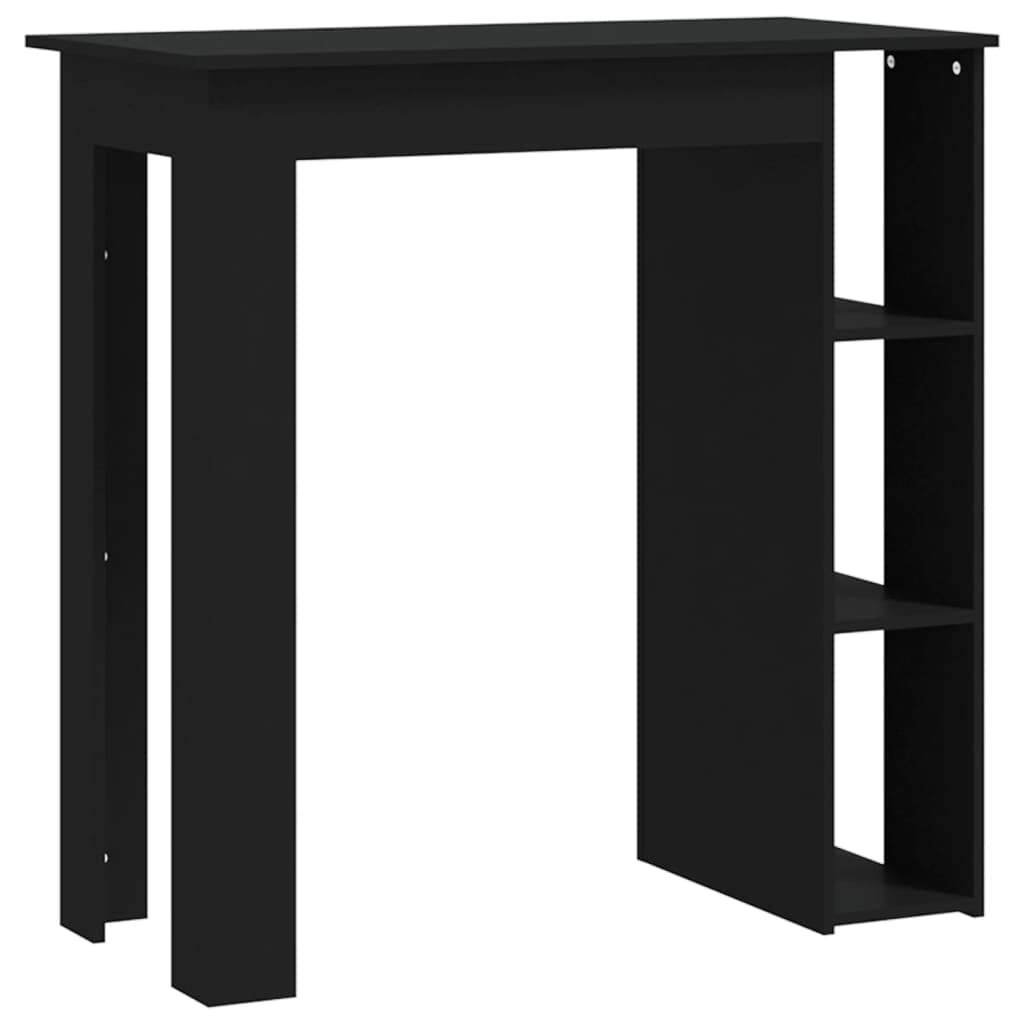 vidaXL Bar Table with Shelf Black 40.2&quot;x19.7&quot;x40.7&quot; Chipboard