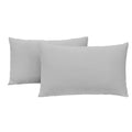 Jersey Knit Pillow Cases Standard/Queen Set Of 2 - Grey Pillowcases With Ultra Soft T-Shirt Like Microfiber Blend - Envelope Clo