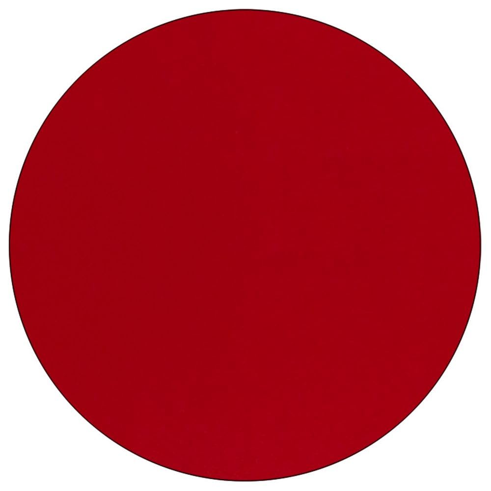 Flash Furniture Wren 42'' Round Red Thermal Laminate Activity Table - Standard Height Adjustable Legs