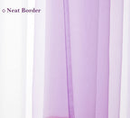 Pi Purple Sheer Curtains 84 Inches Length With Eyelets,Soft Voile Textured,Elegant Window Draperies For Wedding/Villa 2 Panels (W52 X L84, Violet Purple)