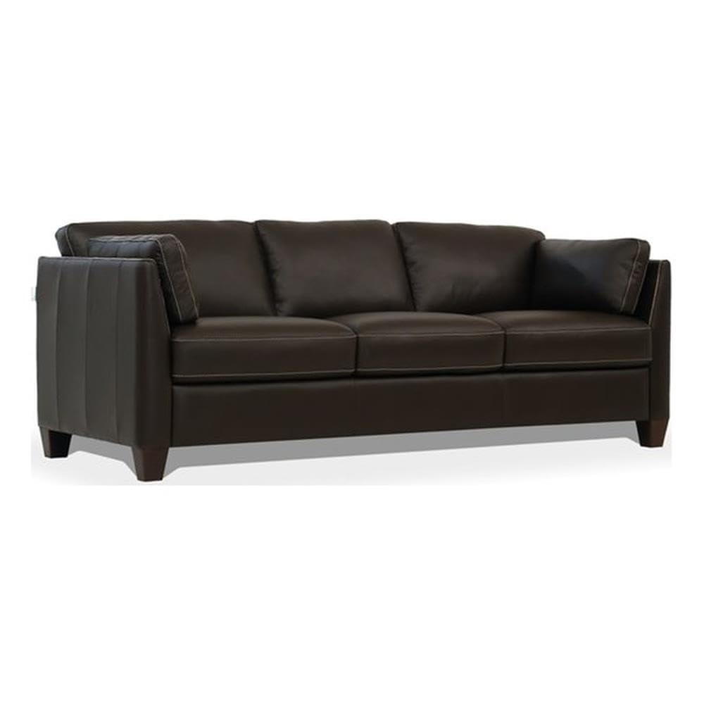 Acme Matias Leather Sofa in Chocolate