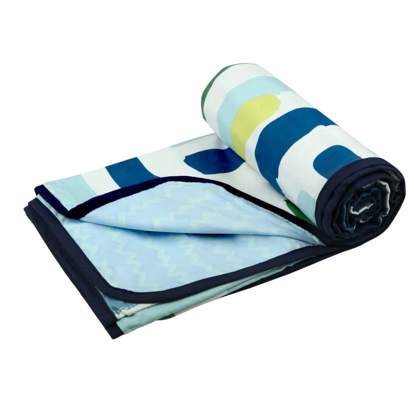 BSB HOME Pure Cotton 120 GSM Reversible Soft Light Weight Printed Double Bed Blanket/AC Dohar/Summer/Skin Friendly Dohar220x230