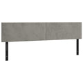 Vidaxl Headboards 2 Pcs Light Gray 35.4"X2"X30.7"/34.6" Velvet