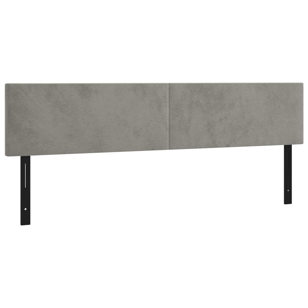 Vidaxl Headboards 2 Pcs Light Gray 35.4&quot;X2&quot;X30.7&quot;/34.6&quot; Velvet