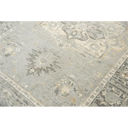 Rizzy Home Alora Decor Euphoria 2'6" X 10' Distress Gray/Gray/Rust/Blue Hybrid Area Rug