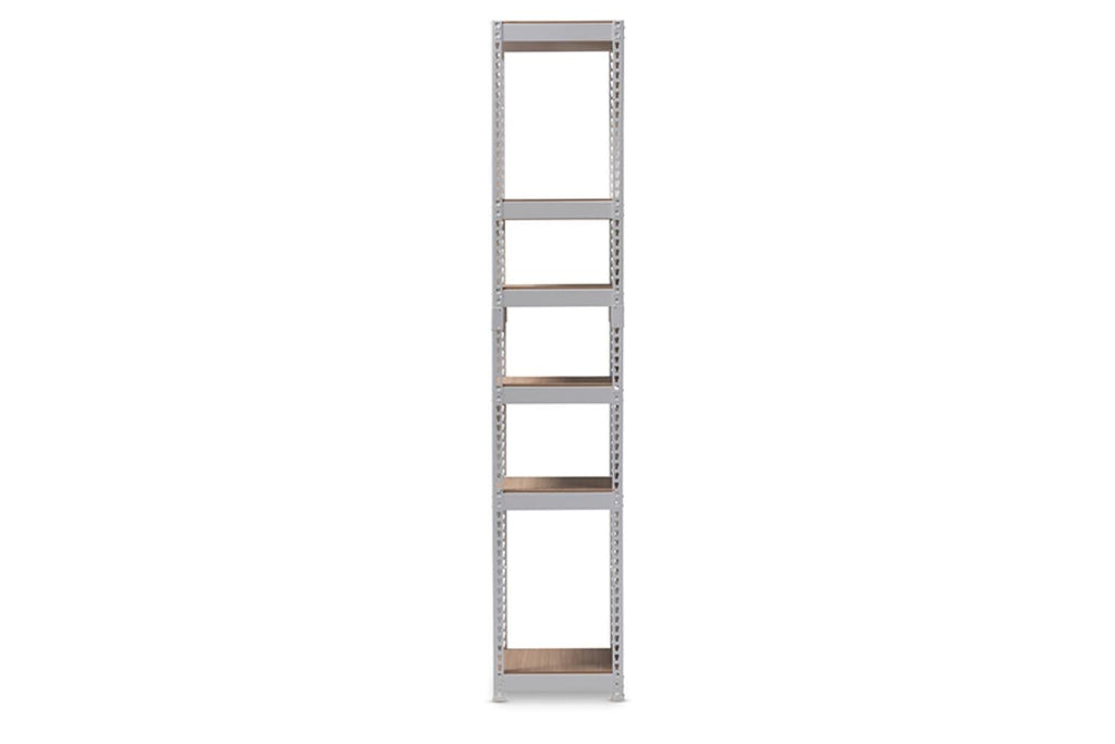 Baxton Studio Gavin Modern and Contemporary White Metal 5-Shelf Closet Storage Racking Organizer
