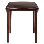 Ergode Clayton Round Drop Leaf Dining Table - Versatile & Elegant Walnut Table for Small Spaces - 36' Surface - Solid Wood - Easy Assembly - 35.98' W x 35.98' D x 29.13' H - 33.95 lbs