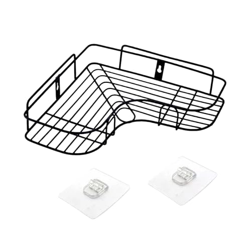 Mclear MultiPurpose Corner Shelf For Bathroom And KitchenSelfAdhesive, SpaceSaving Corner Shelf For Kitchen, Washroom Organi