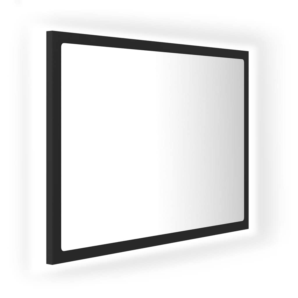 vidaXL LED Bathroom Mirror Gray 23.6&quot;x3.3&quot;x14.6&quot; Chipboard