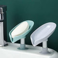 Istore Leaf Shape Soap Box Drain Soap Holder with Suction Washbasin Bathroom Shower Soap Holder Dish Storage Tray  [4Pcs Multi