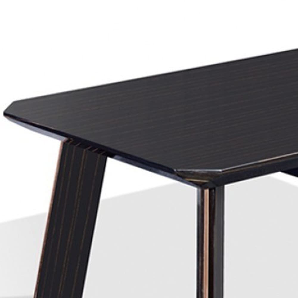 HomeRoots Modern Black and Rose Gold Coffee Table