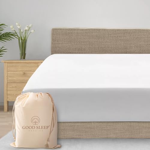 1 Piece White Twin Xl Fitted Sheet, Upto 16 Inch Deep Pocket Twin Xl Sheets, 800 Tc 100% Egyptian Cotton Fitted Sheet Only, Soft