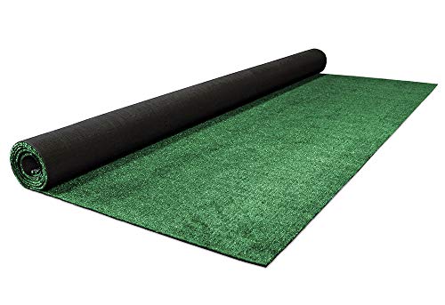 House, Home And More Outdoor Artificial Turf With Marine Backing - Garden Green 6 Feet X 40 Feet - Spectrum Series .25 Inch Pile