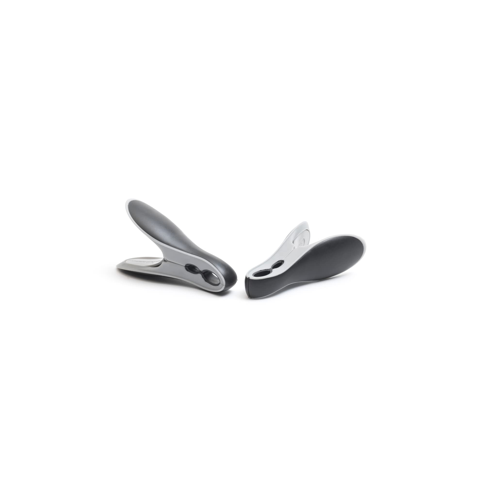 Brabantia x8 Set of Smart Clothespins (Black/Gray) No-Rust Stains, Strong Grip, Large Opening for Hanging Up Laundry, Holders fo