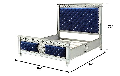 Acme Varian California King Tufted Panel Bed - Thumbnail 3