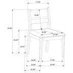 Coaster Home Furnishings Cornelia Wood Dining Side Chair Coastal Grey (Set of 2)