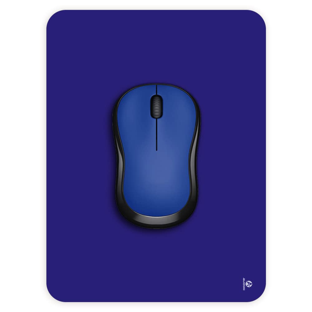 Audimi Small Mouse Pad 6 X 8 Inch, Mini Mouse Pad Thick For Laptop Wireless Mouse Home Office Travel, Portable & Washable (Blue)