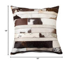 HomeRoots Kitchen 18' x 18' x 5' Hand Tufted Chocolate and Natural Throw Pillow