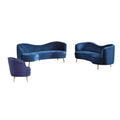 Coaster Sophia 3-Piece Sofa Set, Blue