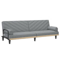 vidaXL Fabric Sleeper Sofas with Adjustable Backrest and Practical Pillows - Light Gray Sofa Bed with Sturdy Plywood Frame