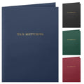 The Gallery Collection, 25 Count, Blue, Tax Returns Pocket Folders, Gold Foil Stamped, For Tax Professionals (9 X 12)