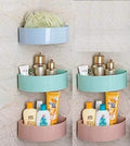 SHOPITECH Corner Shelf Wall Mounted Bathroom Kitchen No Drill Storage Rack Super Adhesive Bathroom Shower Rack Shelf (5 pc Corne