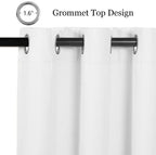 Mysky Home White Curtain For Bedroom, Grommet Room Darkening Curtain For Living Room, Vertical Blinds Privacy Thermal Insulated Curtain, 1 Curtain Panel, 42 X 54 Inch, Pure White