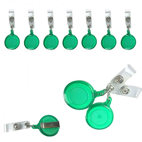 50 Pcs Per Pack New Id Badge Holder Reel Retractable Key Clip Wholesale Price Green