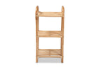 Baxton Studio Barras Modern Bohemian Brown Finished Rattan 3-Tier Display Shelf
