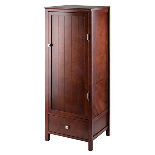 Ergode Wood 3-Pc Brooke Cupboard Set | French Country Charm | Modern Convenience | Solid & Composite Wood | Walnut Finish | Assembly Required (94402-VV)