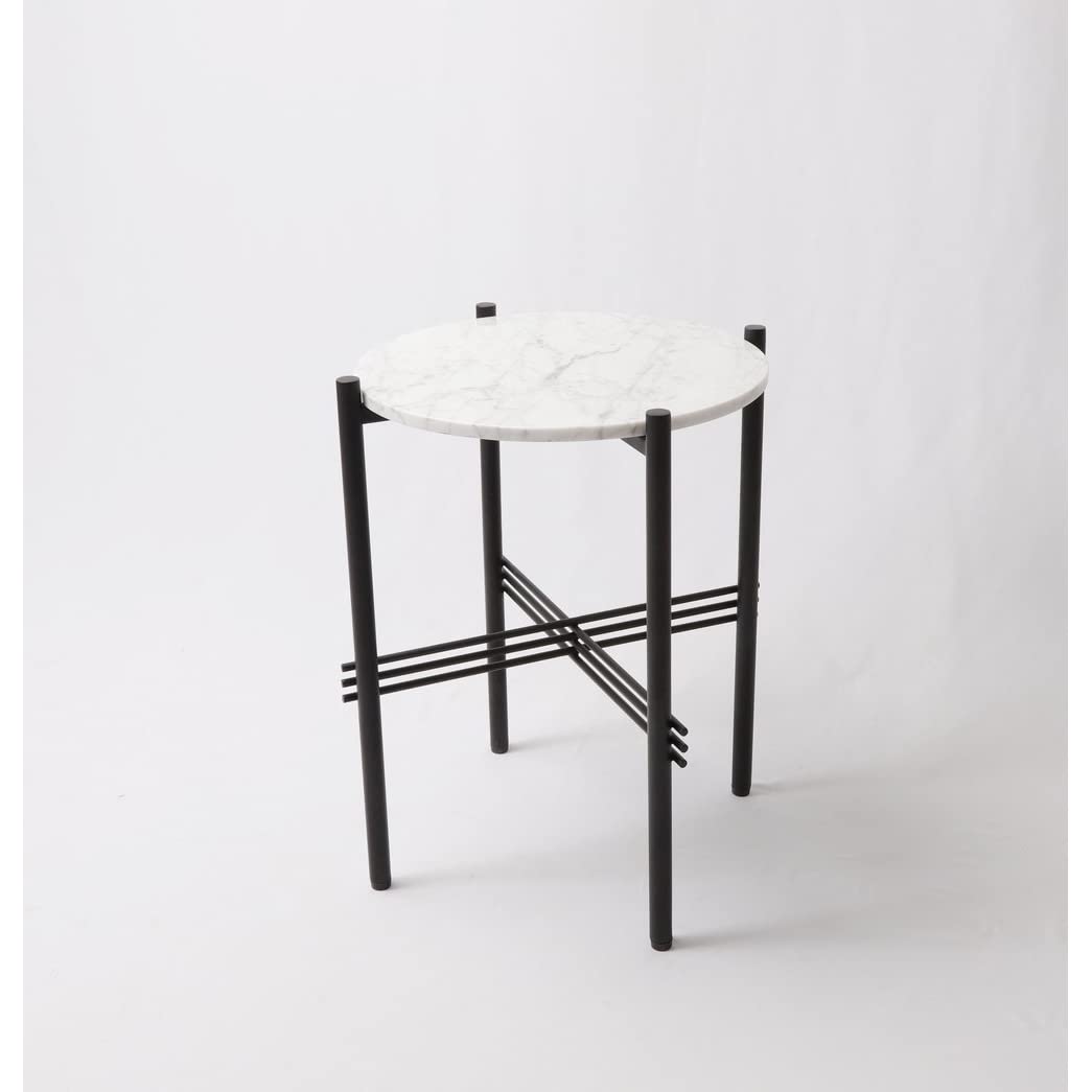 GFURN Erna Side Table - Carrara White Marble Top