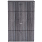Lorell Weathered Charcoal 4-Drawer Lateral File