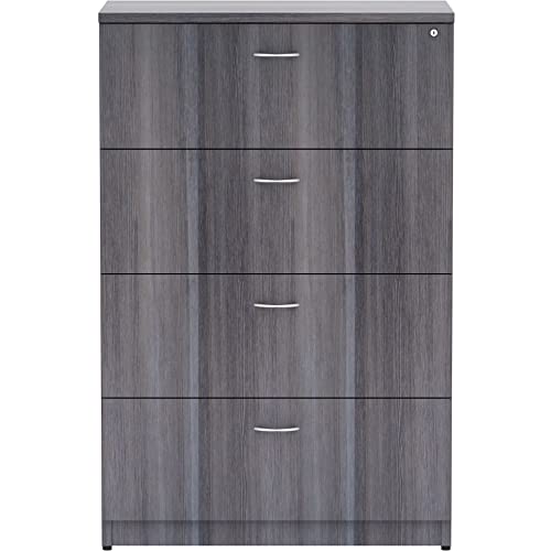Lorell Weathered Charcoal 4-Drawer Lateral File